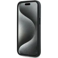 Karl Lagerfeld KLHCP15SPQDSMGK iPhone 15 / 14 / 13 6.1" czarny/black hardcase Diagonal Quilted Scrip (Apple iPhone 13, Apple iPhone 14, Apple iPhone 15), Coque pour téléphone portable, Noir