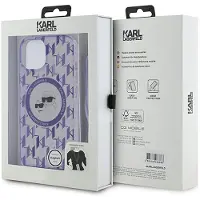 Karl Lagerfeld KLHMP15SHCKCKLCU iPhone 15 / 14 / 13 6.1" fioletowy/pourpre hardcase IML Crossbody Mon (Apple iPhone 13, Apple iPhone 14, Apple iPhone 15), Coque pour téléphone portable, Violet