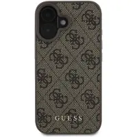 GUESS GUHCP16SG4GFBR iPhone 16 brązowy/brown HC PU 4G Classic (Apple iPhone 16), Coque pour téléphone portable, Marron