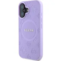 GUESS GUHMP16MPSAPSMEU iPhone 16 Plus 6.7" fioletowy/pourpre étui rigide Saffiano Peony Classic Logo (Apple iPhone 16 Plus), Coque pour téléphone portable, Violet