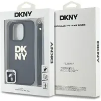 DKNY Wrist Strap Stock Logo Case pour Iphone 16 Pro - Noir