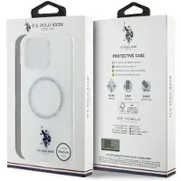 U.S. POLO ASSN. Us Polo Ushmp16Lhocldpw Iphone 16 Pro 6.3" Blanc/Blanc Iml Ring Magsafe