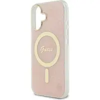 GUESS GUHMP16SH4STP iPhone 16 6.1" różowy/pink hardcase IML 4G MagSafe (Apple iPhone 16), Coque pour téléphone portable, Pink
