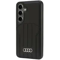 Audi Synthetic Leather Magsafe S24 S921 Czarny/Black Hardcase Au-Tpupcms24-Q5/D1-Bk