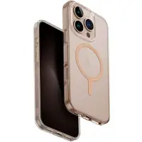 Uniq Étui de charge Clario Magclick pour iPhone 16 Pro - or transparent