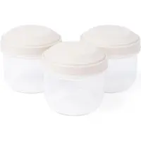 Amuse Lot de 3 boîtes à goûter Rikko PP oat, Lunch box, Beige