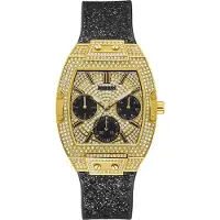 GUESS Montre Femme - - GW0105L2 - Quartz - Silicone Noir - Multi-Cadrans