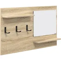 vidaXL Porte-manteau mural avec étagère Chêne sonoma 90 x 10 x 50 cm