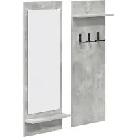 vidaXL Porte-manteau mural avec étagère Gris béton 70 x 10 x 90 cm