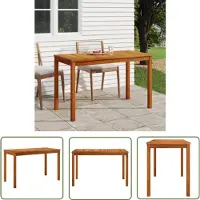 The Living Store Table de jardin 110x55x67 cm bois massif acacia