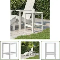 The Living Store Table de jardin Adirondack Blanc 38x38x46 cm HDPE