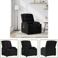 The Living Store Fauteuil de massage Noir Tissu