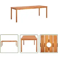 The Living Store Table de jardin 215x90x74 cm Acacia massif