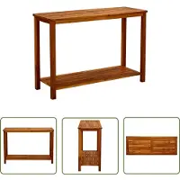 The Living Store Table console de jardin 110x40x75 cm bois massif acacia