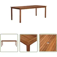 The Living Store Table de jardin 200x100x74 cm Acacia massif