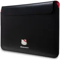 Hello Kitty Manchon HKCS14PGHDLMK 14" czarny/black PU Metal Logo (14", Apple), Sac pour notebook, Noir