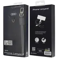 Audi Universal Phone Lanyard 28Cm 10Mm Leather Grey/Gray Au-Hslsl-Gt/D1-Gy