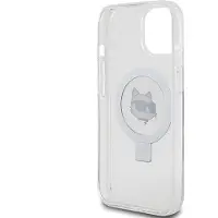 Karl Lagerfeld Klhmp15shmrschh Iphone 151413 6.1 Biały Ring Stand Choupette Head Phone Case Clair