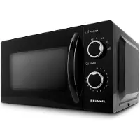 Grunkel - Micro-ondes de 20 litres et 700W de puissance avec 5 et 6 niveaux de puissance et minuterie de 60minutes (No Grill noir)
