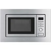 Smeg Fmi017x Built-in Microwave With Grill Argenté 17 Liters / EU Plug 220V