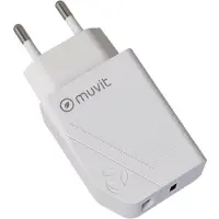 Muvit Usb Qc 3.0 18w+ 1 Usb-c Pd Charger 20w Blanc