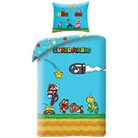 Halantex SP. z.o.o. Duvet Set Super Mario - Pościel 140 x 200 cm z poduszką 70 x 90 cm