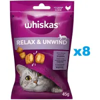 Whiskas Relax & Relieve 8 x 45 g friandises au poulet pour chats