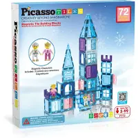PicassoTiles PT72, Jeu de construction, 3 ans, Plastique, 72 pièces, 1,5 kg