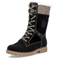 Remonte Bottes à lacets, traction et boucle en noir, taille 39