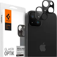 Spigen Optik Lens Protector - Protection complète de la caméra (lot de 2) Apple iPhone 15 / 15 Plus - Black