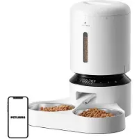 Petlibro Granary Food Dispenser With Double Bowl 5l Blanc