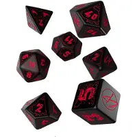 Q-workshop Cyberpunk Edition Blood Over Chrome Dice Set 7 Multicolore