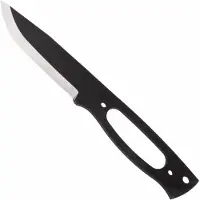 Nordic Knife Design Forester 100 CB 5001, Black 1095 Carbon Steel, Curly Birch, Brass Hardware, couteau fixe, kit de construction