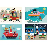 Vilac - Puzzle 4D Les transports