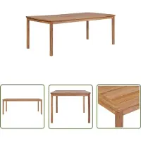 The Living Store Table de jardin 200x100x77 cm teck massif