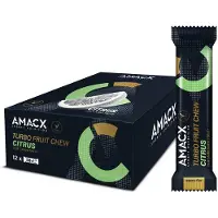 Amacx Turbo Fruit Chew Energy Bars Box Citrus 40g 12 Units Clair