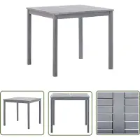 The Living Store Table de jardin Gris 80x80x74 cm Acacia massif