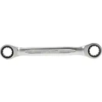 Bahco Double Star With Chrome Finish 10-11 Mm 150 Mm Star Ratchet Spanner Argenté