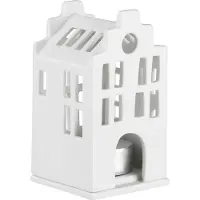 Räder Unbekannt Design - ZUHAUSE Mini maison lumineuse Maison de ville 6 x 6 x 13,5 cm, blanc