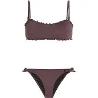 Protest Femmes, Bikini, Maillot de bain femme deux pièces -Prtsidra Bandeau Bikini, Marron, (40)