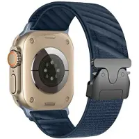 Beline pasek Apple Watch Oblique 42/44/45/49mm granatowy/navy (Nylon), Sangles de montre, Bleu