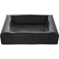 Bia Housse de panier pour chien en similicuir Noir