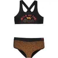 Protest Filles, Bikini, Fille Line Jr Bikini deux pièces pour bébé et bambin, True Black, 104 cm, Noir, (104)