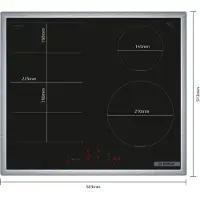 Bosch pix645hc1e, Séria 6, Indukcná varná doska, 60 cm, cierna, s rámom