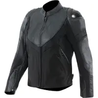 Dainese Veste de moto Iperattiva pour femme, en cuir et textile, noire, taille 48