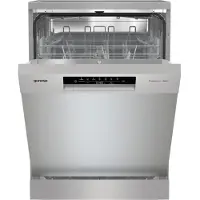 Gorenje GS642D90X, Pose libre, Taille standard (60 cm), Argenté, Touche, 2 Panier(s), Pliable