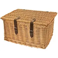 BRN Maxi Natural Lid Basket Marron
