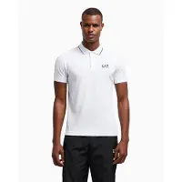 Emporio Armani pour homme. 8NPF16_PJVUZ Polo blanc décontracté (XXS), Casuel, Coton, Manche courte