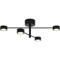 Nordlux Plafonnier 4 lumières Clyde Design noir