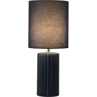 Searchlight Lampe de table bleue Groove céramique